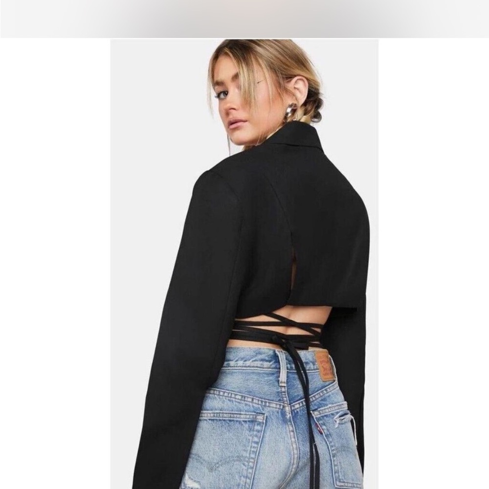 Lioness Black Open-Back Sweater